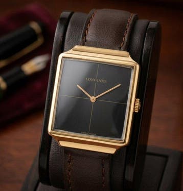 Longines - Tank Mechanical Watch - Black Dial (All Original