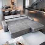 Slaapbank met opbergruimte Nero | L-Hoekbank | U-bank, Verzenden, Nieuw