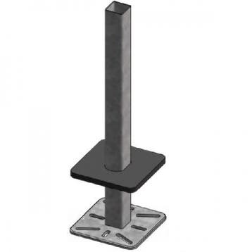Opbouw standpaal vierkant 80 x 80 mm x 160 cm – 30 x 30 mm