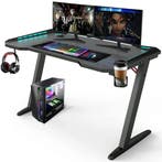 Avalo Gaming Bureau - 140x60x73 CM - Game Desk Met LED, Huis en Inrichting, Bureaus, Verzenden, Nieuw