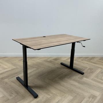 Eromes  slingerbureau 140x80 cm, havanna - antraciet, Zwart, Gebruikt, Ophalen of Verzenden