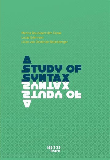 A study of Syntax - Marina Bouckaert-den Draak 9789492398413, Verzenden, Gelezen, Marina Bouckaert-den Draak