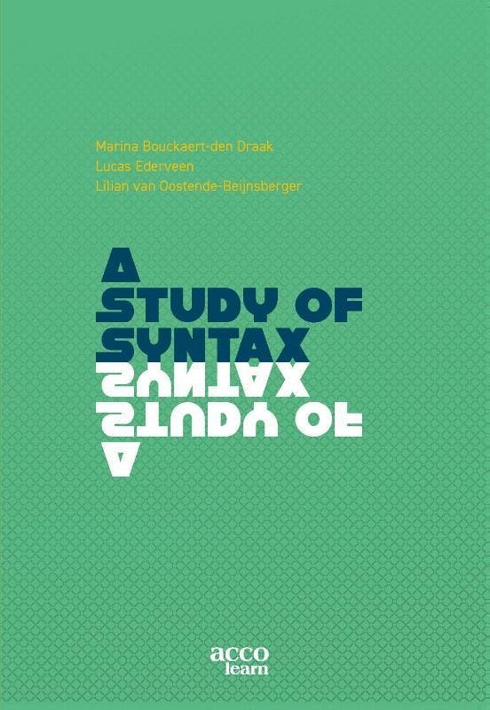 A study of Syntax - Marina Bouckaert-den Draak 9789492398413, Boeken, Overige Boeken, Gelezen, Verzenden