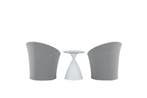 Lounge/Balkon Set- Luuk Wit/Grijs Tafel 2 Kussens The, Verzenden, Nieuw