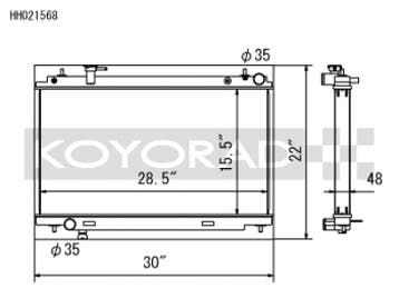 Koyo 03-06 Nissan 350Z 3.5L V6 Radiator, Ophalen of Verzenden, Nieuw