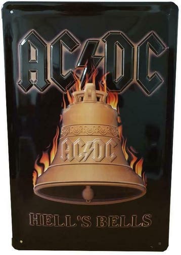 ACDC hell's Bells reclamebord, Verzenden, Nieuw
