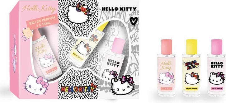 Hello Kitty Giftset 3 x 15ml Eau de Parfum Cadeauset kids, Sieraden, Tassen en Uiterlijk, Uiterlijk | Parfum, Nieuw, Verzenden