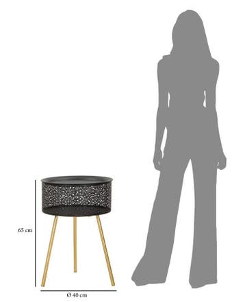 TAFEL ZWARTY CM Ø 40X65, Ophalen of Verzenden, Nieuw