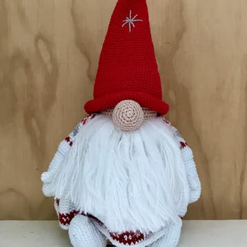 Haakpatroon Winter Tomte Rood Wit, Ophalen of Verzenden, Nieuw, Breien of Haken, Wol of Garen