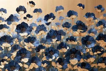 Iconica - Midnight Botanica - unique 1/1 XXL (100 x 150 cm)