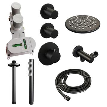 Brauer Black Carving Thermostatische Regendoucheset Inbouw -, Ophalen of Verzenden, Nieuw