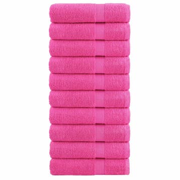 vidaXL Badhanddoeken SOLUND 10 st 600 g/m² 70x140 cm roze, Verzenden, Nieuw, Roze