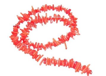 1 x Koraal kralen streng 4 x 18 mm – zalm-oranje, Ophalen of Verzenden, Nieuw, Kraal