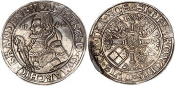 Duitsland Brandenburg-Franken. Albrecht Alcibiades. Taler