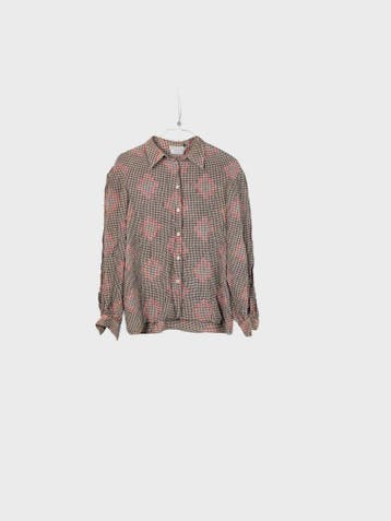 Aquascutum Shirt Blouse Dames maat S Beige Vintage, Ophalen of Verzenden, Nieuw
