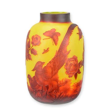 CAMEO GLAZEN VAAS FAZANT (Beeldjes - Decoratie, Interieur), Verzenden, Nieuw