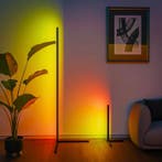 Slimme RGB LED Vloerlamp | 16 miljoen kleuren, dimbaar, app, Verzenden, Nieuw, 100 tot 150 cm