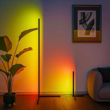 Slimme RGB LED Vloerlamp | 16 miljoen kleuren, dimbaar, app, Verzenden, Nieuw, 100 tot 150 cm