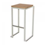 Barkruk Kubo Smart Bar Alu | Aluminium | Iepenhout/Wit |..., Verzenden, Nieuw in verpakking