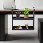 Bureau Opbergrek 2-Laags – Verstelbaar Klemrek Zwart, Verzenden, Nieuw