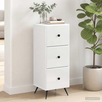 vidaXL Ladenkast Wit 33 x 34,5 x 90 cm Bewerkt hout, Verzenden, Nieuw