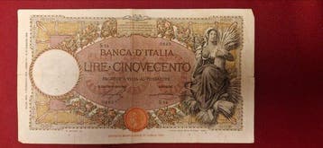 Italië. - 500 Lire - 07/02/1928 - Pick 51a (Zonder, Postzegels en Munten, Bankbiljetten | Europa | Niet-Eurobiljetten