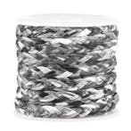1 meter Trendy plat gevlochten koord 5mm Antraciet zwart, Ophalen of Verzenden, Nieuw, Draad