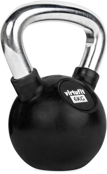 VirtuFit Kettlebell - Rubber/Chroom - 6 kg, AFHAALDEAL!!, Ophalen, Nieuw, Benen