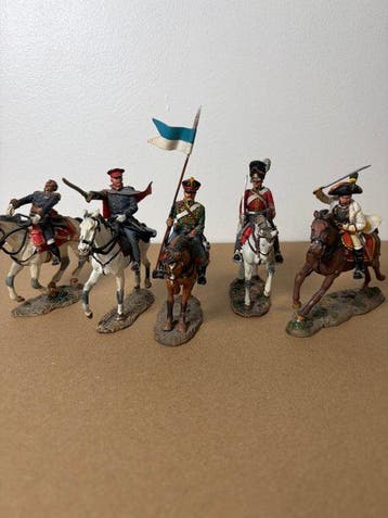 Themacollectie - 5 Napoleontische cavaleriefiguren van, Nieuw