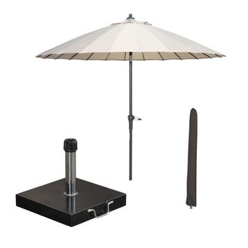 Garden Impressions Manilla stokparasol Ø250 cm - ecru incl, Verzenden, Nieuw