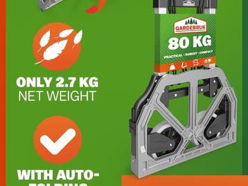 Steekwagen Zilver/Zwart aluminium 80kg in hoogte verstelbaar, Verzenden, Nieuw
