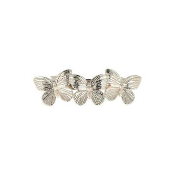 Haarspeld Patentspeld 7cm - Vlindervorm – Metaal – Zilver, Nieuw