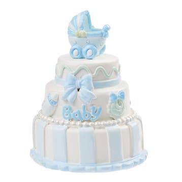 Taarttopper Baby Boy Taart Polystone 7,5cm, Verzenden, Nieuw