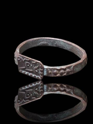 Middeleeuws Brons, Rare & Interesting Islam Seal Ring