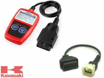 Kawasaki (6 pin) uitlees set, diagnose scanner plus kabel  N, Ophalen of Verzenden