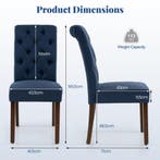 LIVSK Eetkamerstoelen Set van 2 - Ergonomisch Ontwerp - Hoge, Verzenden, Nieuw