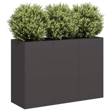 vidaXL Plantenbak 120x40x80 cm koudgewalst staal zwart, Tuin en Terras, Bloembakken en Plantenbakken, Verzenden, Nieuw, Metaal