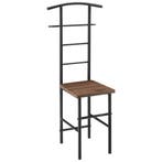 Dressboy kledingrek stoel 107x45x45 cm walnootkleurig, Verzenden, Nieuw
