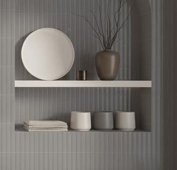 Wandtegel Grijs 5x30cm (Muurtegels, Muur- en plafondtegels), Nieuw, 20 tot 40 cm, 10 m² of meer, Wandtegels