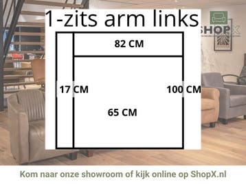Leren elementenbank Match - element 1 zits (65) arm links, Industrieel, Modern, Scandinavisch, Nieuw, Ophalen of Verzenden, Rechte bank