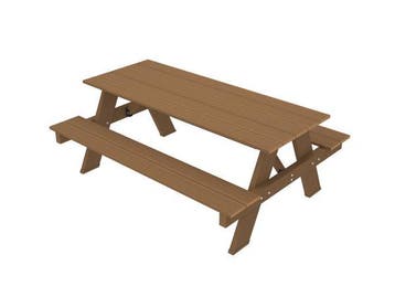 NewTechWood Picknicktafel, Bladmaat, Teak 180 x 70 cm, Nieuw