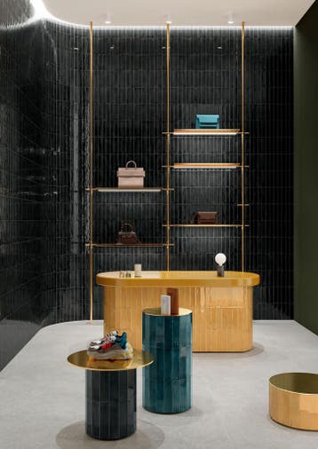 Wandtegel Ragno Fusion Nero Zwart Kleinformaat 6x25, Nieuw, 20 tot 40 cm, 10 m² of meer, Wandtegels