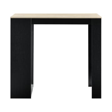 Bartafel met 3 planken 110x50x103 cm zwart en eikenkleurig, Huis en Inrichting, Verzenden, Nieuw