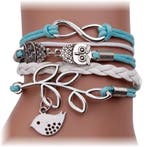 Fako Bijoux - Multi Armband - Infinity Uiltjes Vogel -, Verzenden, Nieuw