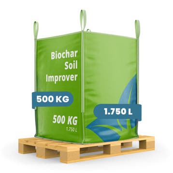 Biochar bodemverbeteraar (500 kg - 1750 L) - organische, Verzenden, Mest