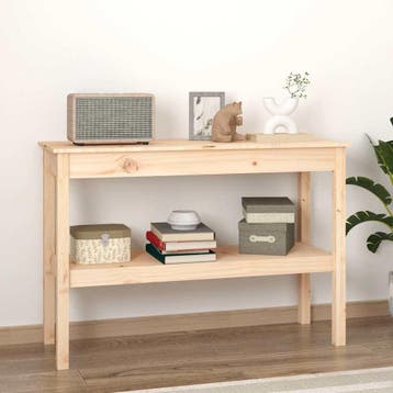 vidaXL Wandtafel 110x40x75 cm massief grenenhout, Verzenden, Nieuw, 60 cm of meer