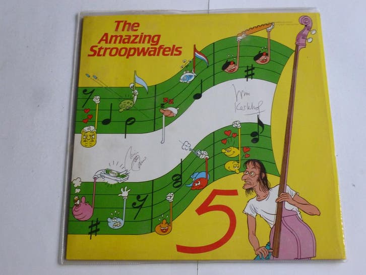 The Amazing Stroopwafels - 5 (LP) gesigneerd, Cd's en Dvd's, Vinyl | Nederlandstalig, Zo goed als nieuw, Ophalen of Verzenden