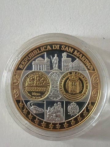 San Marino. Medal 2002, European Currency - 18g (Zonder