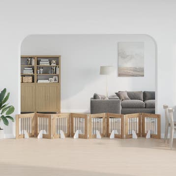 vidaXL Opvouwbaar hondenhek met standaards 8 st Artisanaal, Verzenden, Nieuw