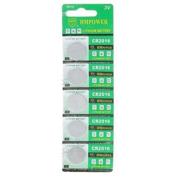 Lithium knoopcel CR2016 (5 stuks), Ophalen of Verzenden, Nieuw